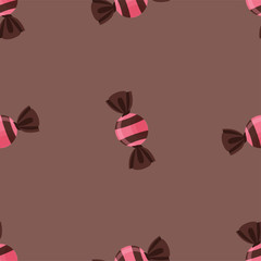 Chocolate candies. Colored Vector Patterns 