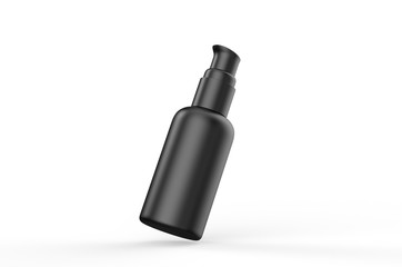 Blank cosmetic container bottle with pump for branding and mock up, 3d render illustration.