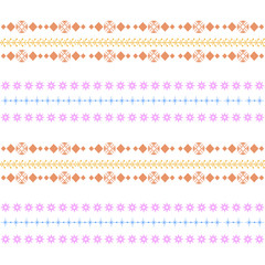 The embroidery floral style on fabric cotton.