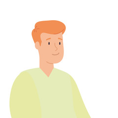 young man avatar character icon vector illustration design