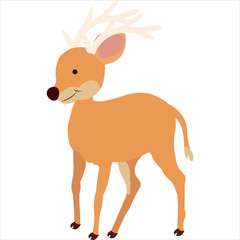 Christmas animal cartoon deer clip art illustration
