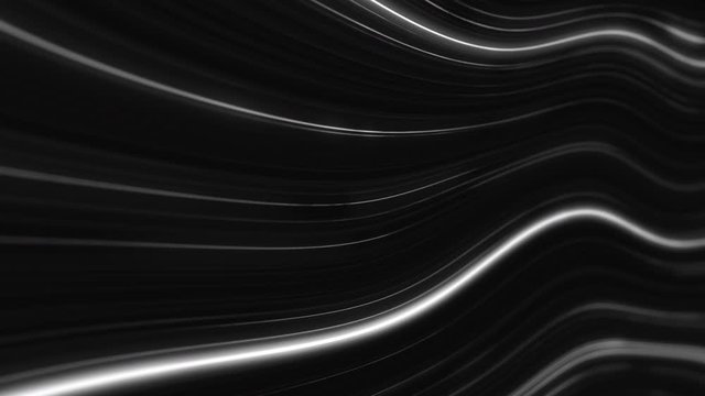 4K Seamless loop Background of Slow Waving lines of Light.  Abstract Patterns of Information Flow with Sci-fi under tones