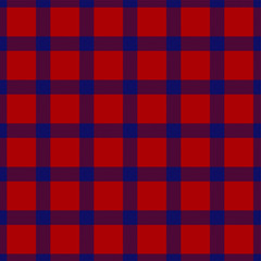 Tartan Lumberjack Plaid Bue and Red Seamless Pattern
