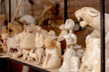 Artesanía mexicana "Alebrije" antes de pintar © Noemí Jiménez