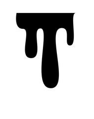 Black melt drips or liquid sauce drops. Black liquid or melted chocolate drips, current paint.