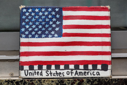 Hand painted American Flag