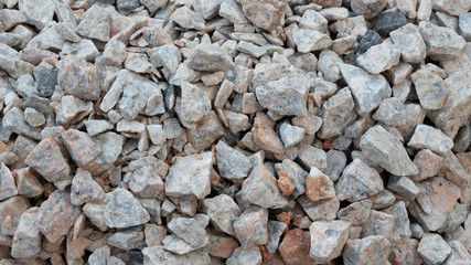 A pile of rocks in a construction site