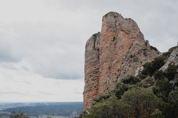 Mallos of Riglos, in Huesca, Spain. Spectacular rock formations, with walls that reach to 275 meters hihg
