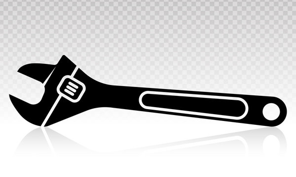 Adjustable monkey wrench. vector illustration Stock Vector