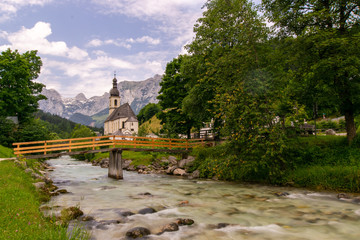 Fototapeta na wymiar st sebastian church berchtesgaden