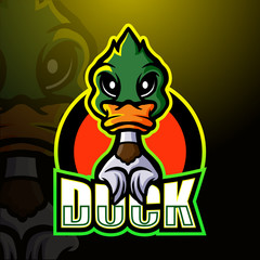 Duck mascot esport logo design