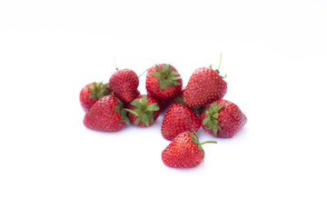 Strawberries isolated on white background