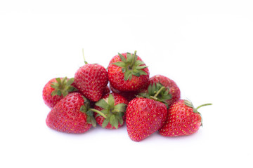 Fototapeta na wymiar Strawberries isolated on white background