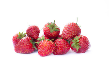 Strawberries isolated on white background