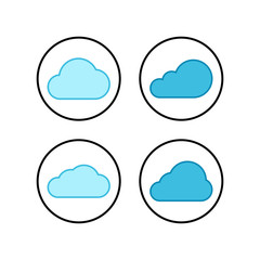 Cloud icons set vector. cloud computing icon