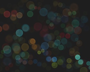 Abstract bokeh design blurry circle soft light shiny colorful in dark black background textures illustration 