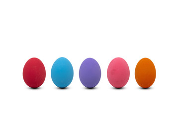 easter eggs isolated on white Background