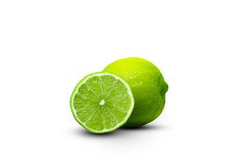 Fresh lime green on a white background.