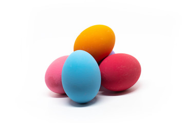 easter eggs isolated on white Background