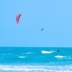 Kitesurfing Thailand Hua hin on a Sunny day