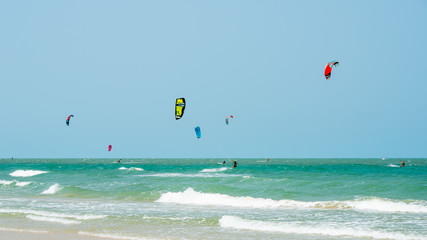 Kitesurfing Thailand Hua hin on a Sunny day