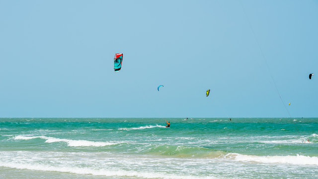Kitesurfing Thailand Hua hin on a Sunny day