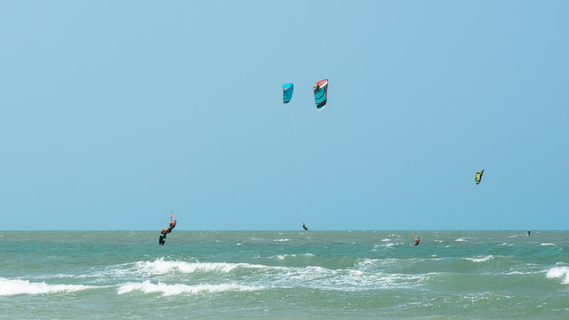 Kitesurfing Thailand Hua hin on a Sunny day