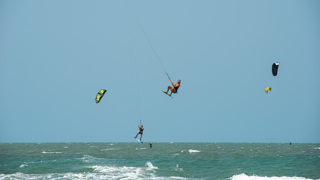 Kitesurfing Thailand Hua hin on a Sunny day