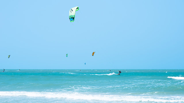 Kitesurfing Thailand Hua hin on a Sunny day