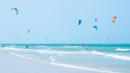 Kitesurfing Thailand Hua hin on a Sunny day