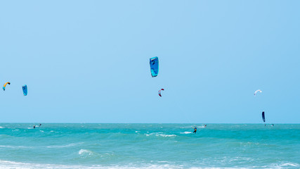Kitesurfing Thailand Hua hin on a Sunny day