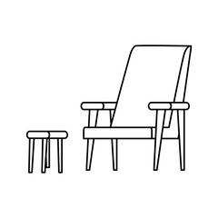 furniture comfortable chair isolated icon vector illustration design