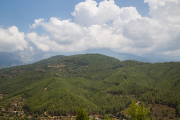 Landscape with mountains and clouds Alanya Turkey