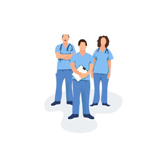 hospital worker illustration design template