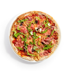 Pizza with parma ham and artichoke