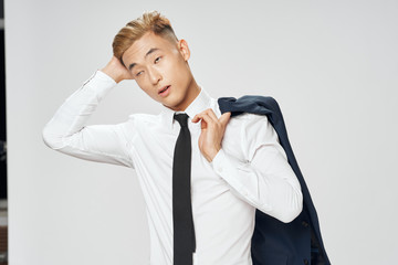 young businessman with headache