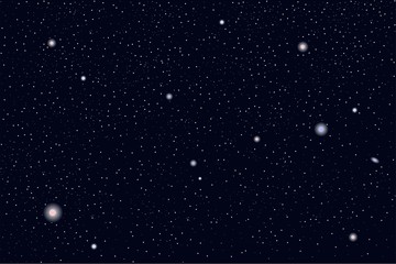 Space background with realistic stars. Vector illustration.