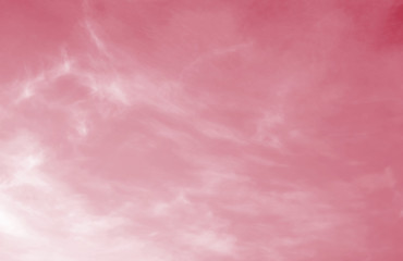 Pink sky with beautiful natural white clouds