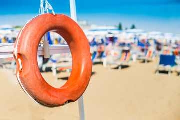 Safety equipment on the beach