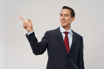 businessman pointing at something