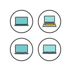 Laptop icons set. Laptop vector icon