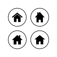 Home icons set. House vector icon. Address