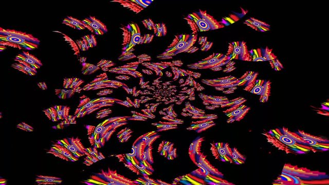 Animated graphics with swirl effects. chaotic movements with beautiful colors. Magic energy spiral with colorful effects. videos are apt to use in any project that wants to use a bright, modern design