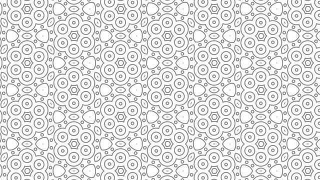 Graphic pattern in black and white with stroboscopic and hypnotic effect, while increasing in size and then reducing it, in 16: 9 video format