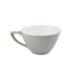 White ceramic mug empty isolated on the white background.Mockup template for design or advertising