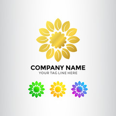 abstract flower logo template