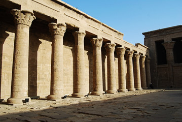 Fototapeta premium The Pillars at the Edfu Temple, Nubia, Egypt