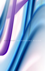 Abstract background - fluid color gradient waves, with dynamic motion line effect. Vector Illustration For Wallpaper, Banner, Background, Card, Book Illustration, landing page