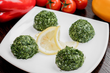 cheese appetizer with potion