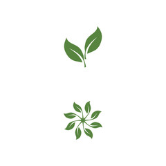 Green garden green leaf Logo Template